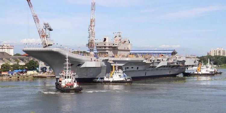 Made-In-India Aircraft Carrier Sets Sail For Maiden Trials