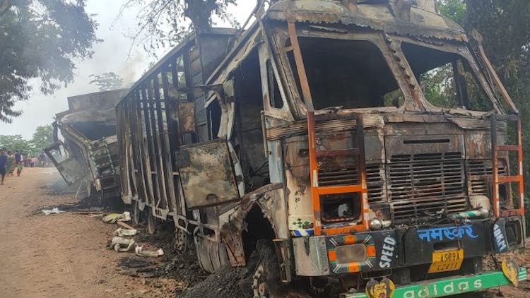 Rebel Group Sets Trucks On Fire, Killing 5 In Assam’s Dima Hasao