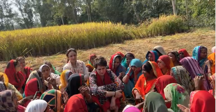 Priyanka Gandhi On ‘Khet Samwaad’ Grassroots Tour, Meets Women In Farms 