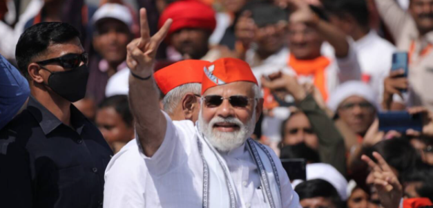 After Massive Win Of BJP In Four States, PM Modi Holds Roadshow In Gujarat