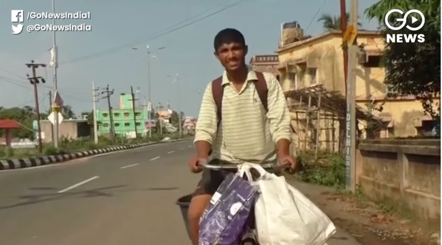 Migrant Worker Cycles 1700 Km From Maharashtra To Odisha