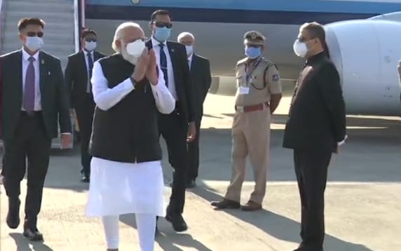PM Modi On 3-City Vaccine Tour, Reaches Ahmedabad To Review Development