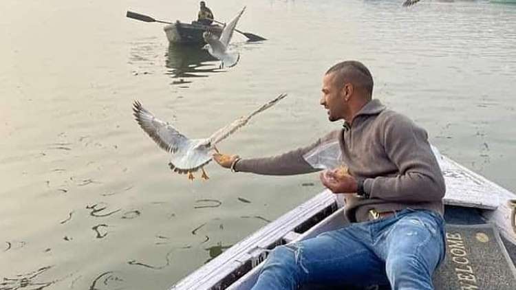 Shikhar Dhawan Feeds Birds On Varanasi Boat Ride, Boatman Faces Action