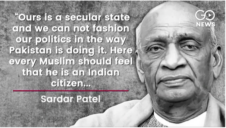 Sardar Patel Iron Man India United Secularism 