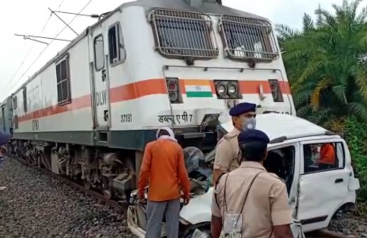 Train and car collision in Jehanabad, Bihar, three