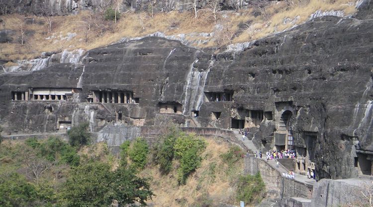 BUS SERVICES TO AJANTA CAVES SUSPENDED DUE TO BAD 