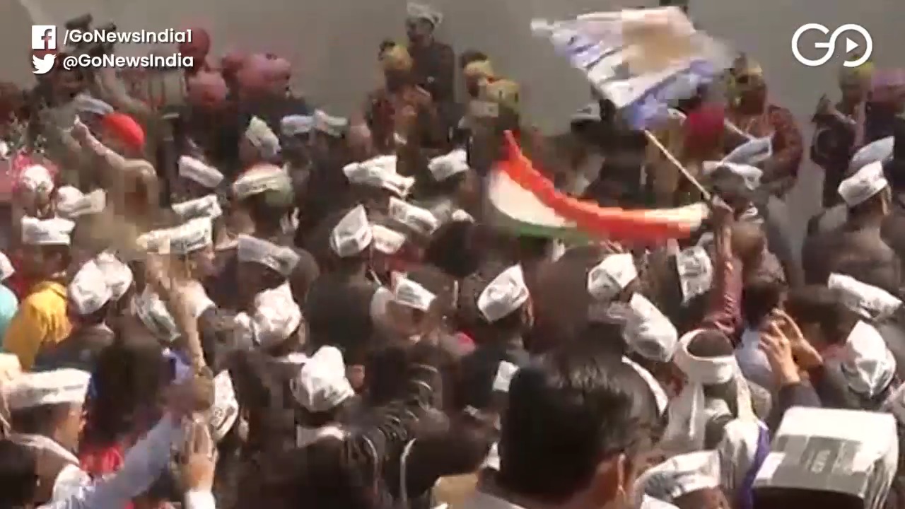 Delhi Elections: Wild Celebrations At AAP Headquar