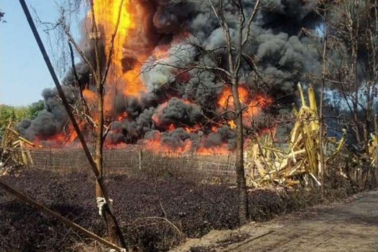 The fire in Tinsukia oil field is still blazing