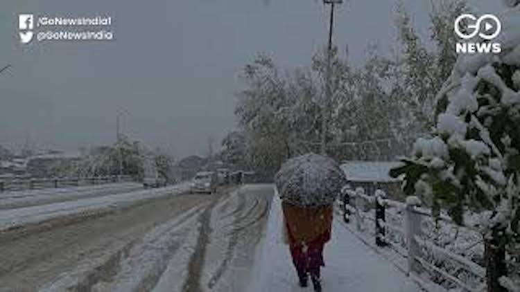 Kashmir Gets Covered In Snow Blanket