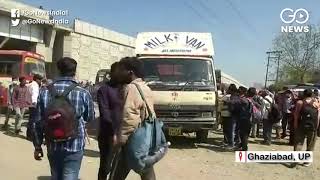 UP: Migrant Workers Being Transported In A Milk Va