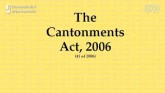 Changes To Cantonments Act Must Benefit Deprived R