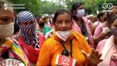 Trade Unions Protest At Jantar Mantar, ASHA Worker
