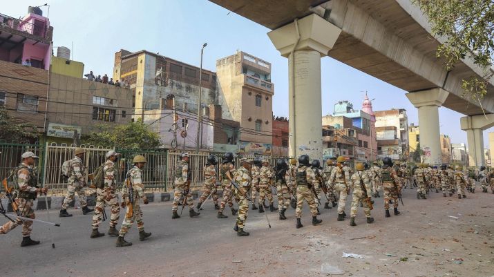 Paramilitary March In N.East Delhi - Too Little, T
